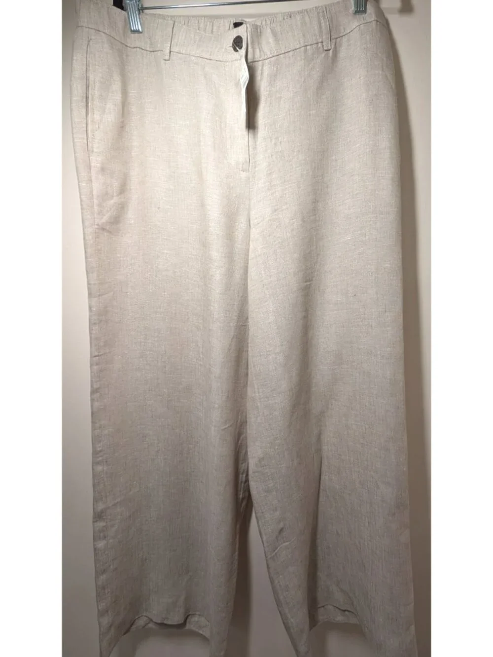 NEW J. Crew Harbor Pant in Natural Linen, Women Size XL